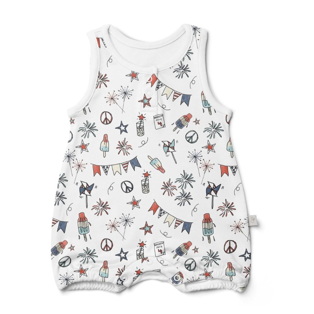 🔥🔥🔥FLASH SALE 🔥🔥🔥 Patriotic Bubble Romper - BRAND NEW - BRAND IS GOUMIKIDS